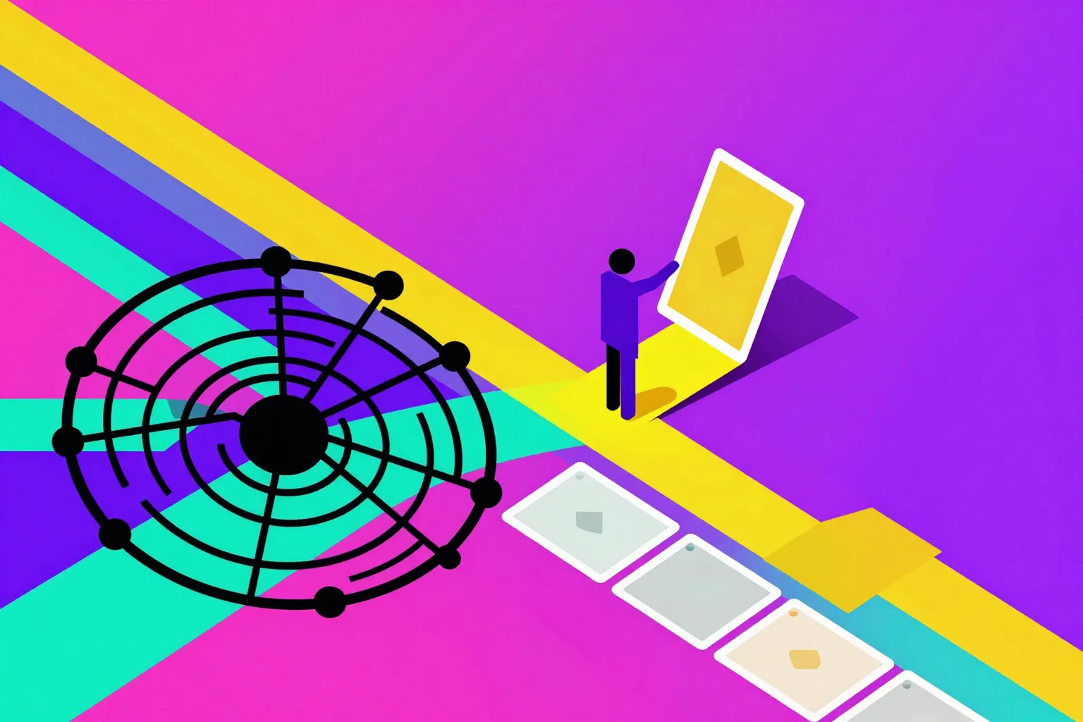 Decision-stage AI visibility: a buyer asking an AI engine which vendor to choose, with one option named and the rest dropped